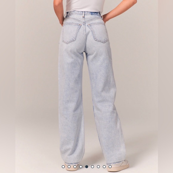 Light Blue Abercrombie High Rise Loose Jean - Picture 5 of 12